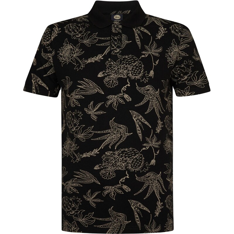 Petrol Industries Tričko béžová / čierna 67903134