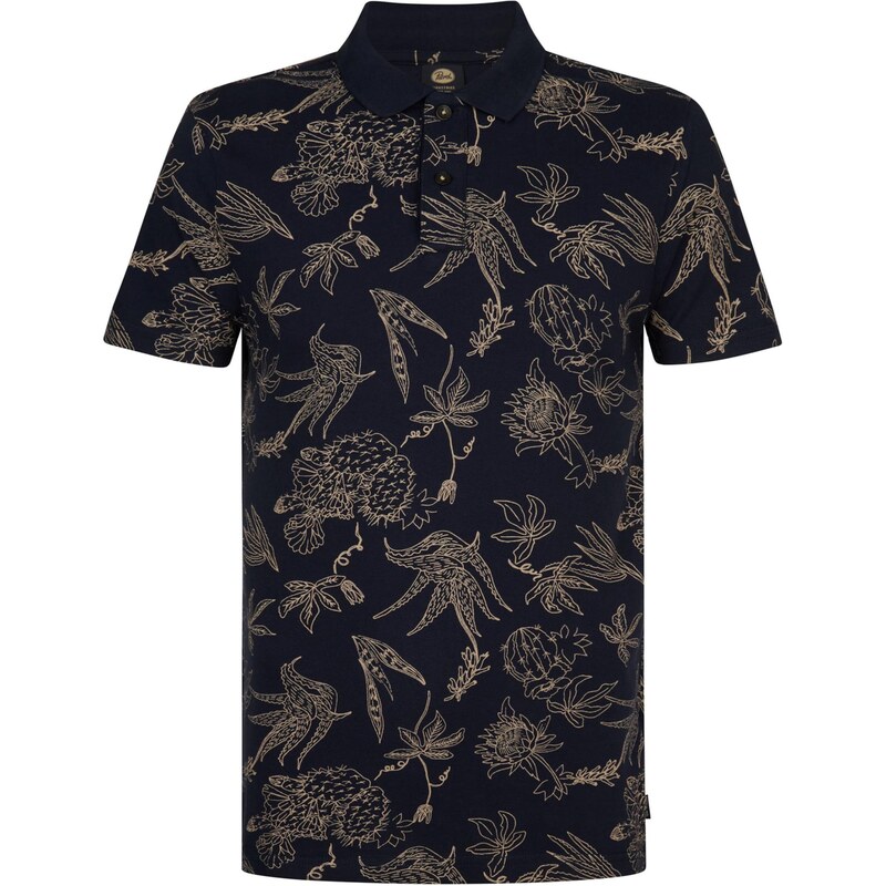 Petrol Industries Tričko námornícka modrá / horčicová 67903137