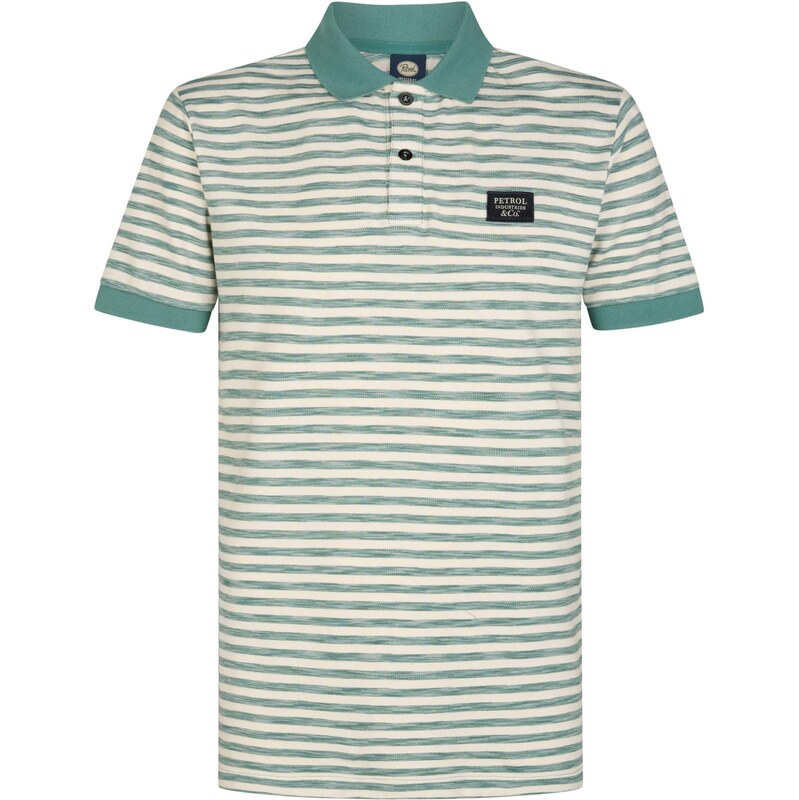 Petrol Industries Tričko smaragdová / biela 67903138