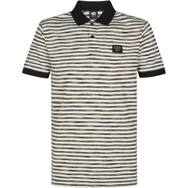 Petrol Industries Tričko čierna / biela 67903139