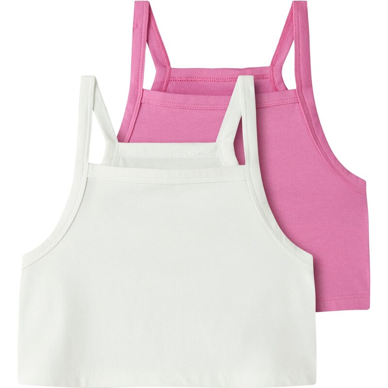 NAME IT Top NKFVILINA ružová / biela 67903202