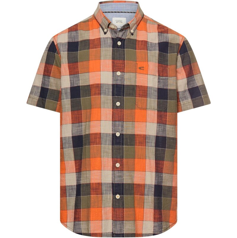 CAMEL ACTIVE Košeľa sivá / antracitová / olivová / tmavooranžová 67903221