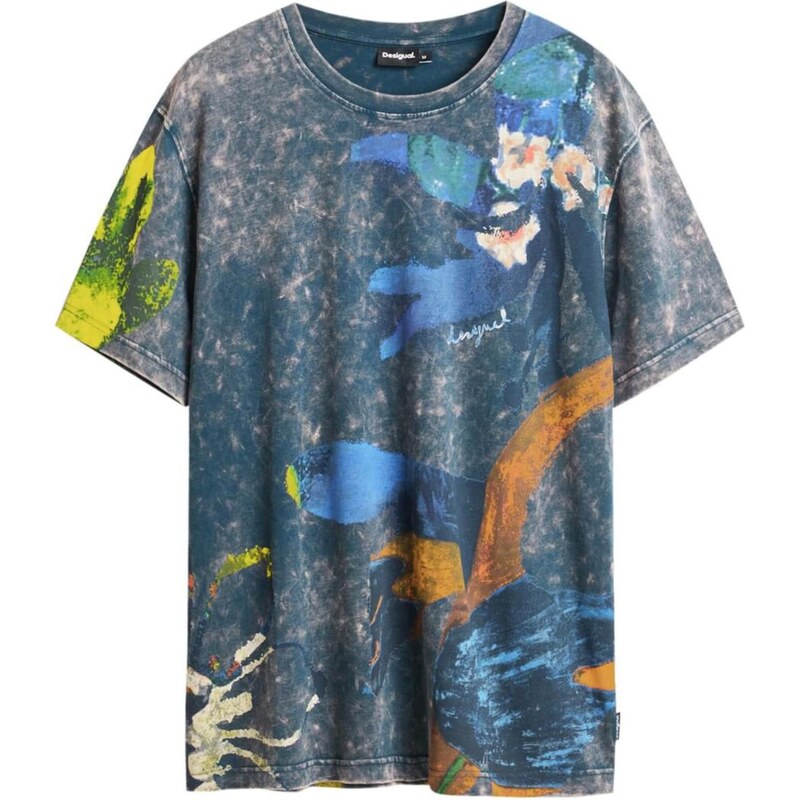 Desigual Tričko modrá / námornícka modrá / oranžová 67903243