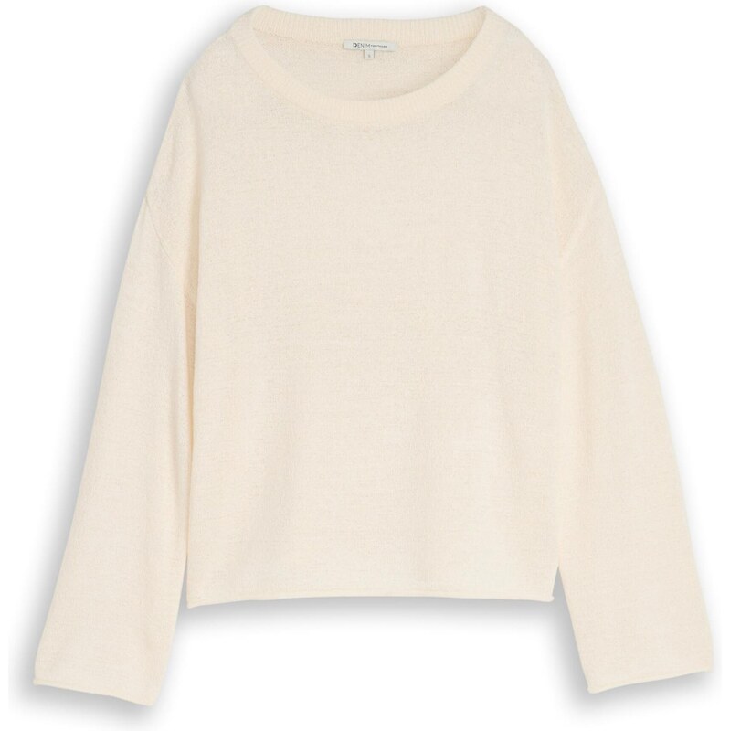 TOM TAILOR DENIM Sveter biela ako vlna 67903489