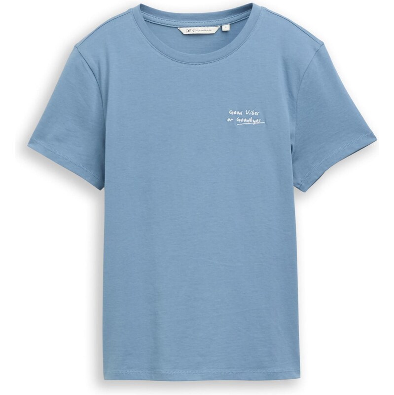 TOM TAILOR DENIM Tričko modrá / biela 67903490