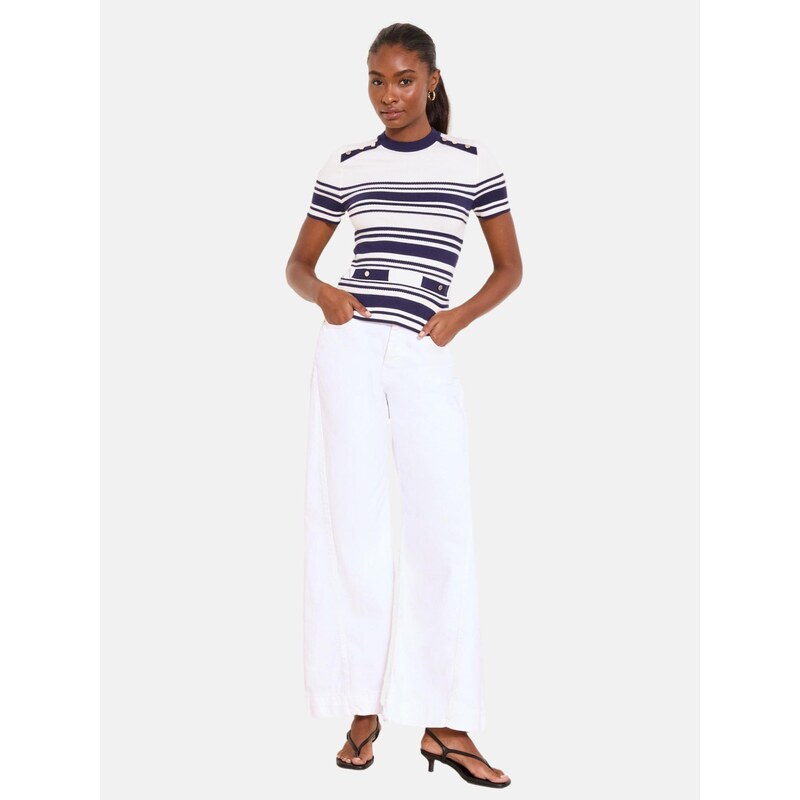 Lipsy Sveter námornícka modrá / biela 67903543