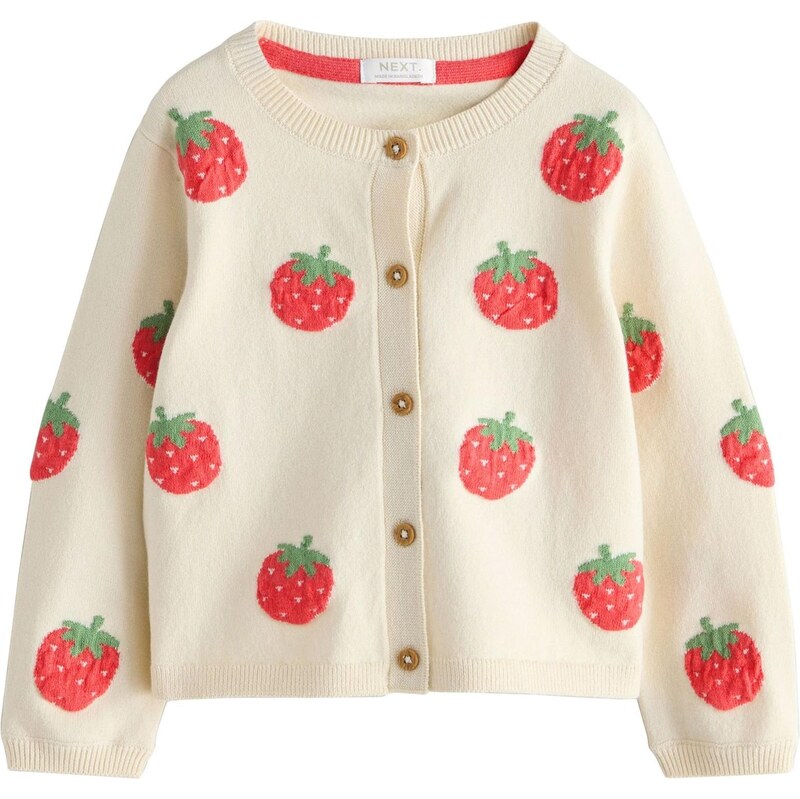 Next Kardigán nebielená / svetločervená 67903736