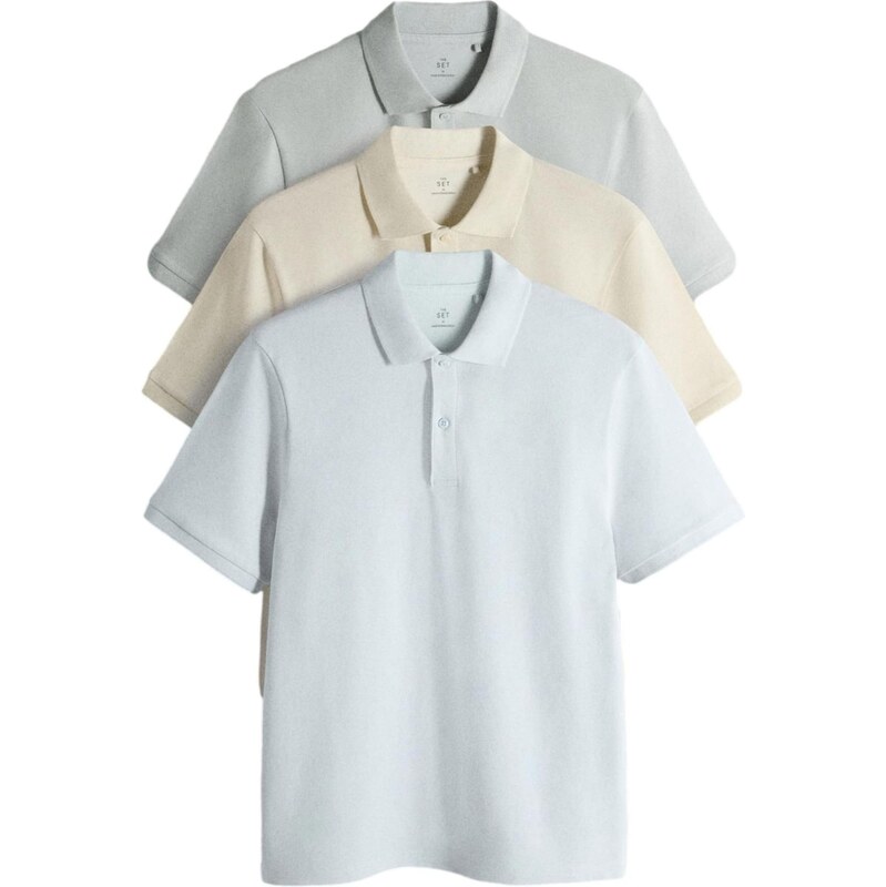 The Set Tričko svetlomodrá / žltá / svetlosivá 67903865