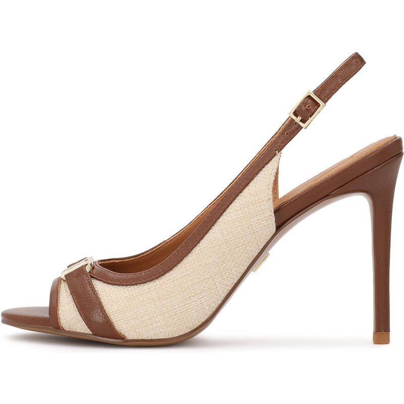 Kazar Lodičky s otvorenou pätou béžová / hnedá 67903900