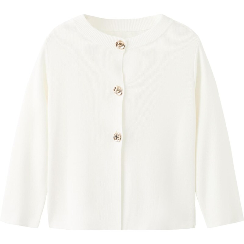 MANGO Kardigán GOLDBOTA slonová kosť 67903914