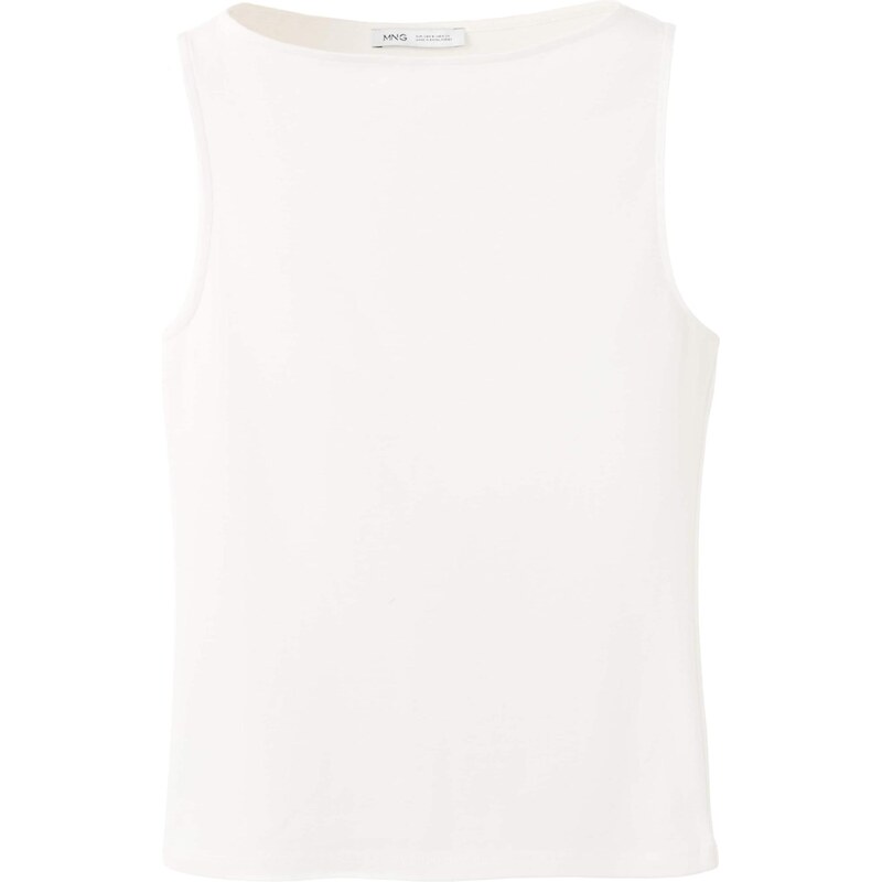 MANGO Top TECLI šedobiela 67903950