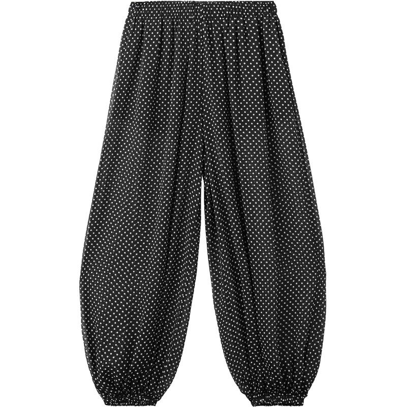 MANGO Háremové nohavice Poky čierna / biela 67903958