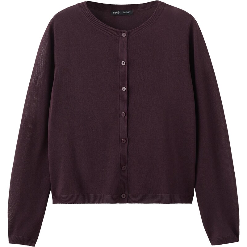 MANGO Kardigán TENCY vínovo červená 67903970