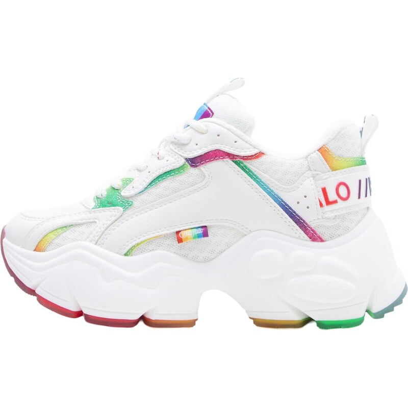 BUFFALO Nízke tenisky Binary Shadow modrá / zelená / červená / biela 67903973