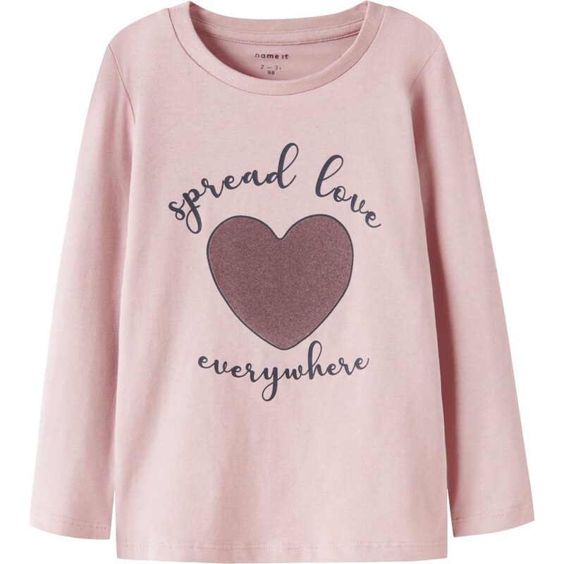 NAME IT Tričko NMFNOABELLE ružová / čierna 67904093