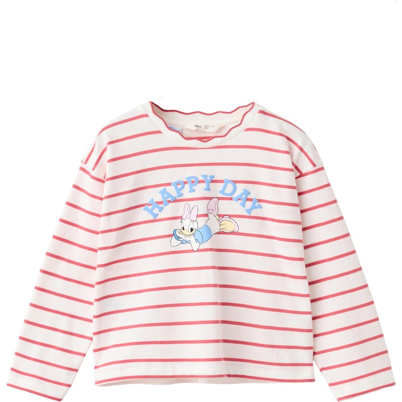 MANGO KIDS Tričko HAPPY svetlomodrá / ružová / červená / biela 67904110