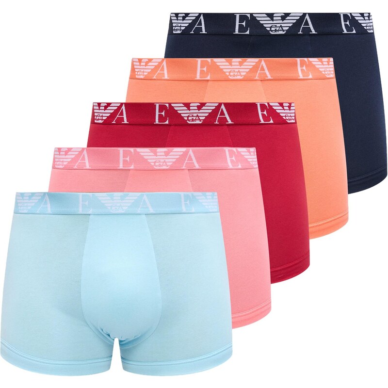 Emporio Armani Boxerky svetlomodrá / tmavomodrá / oranžová / ružová / 67904117