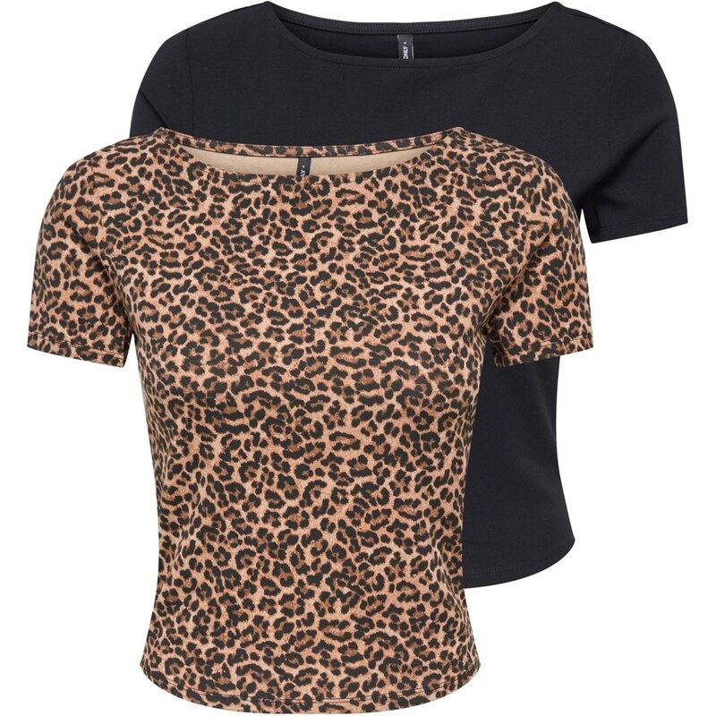 ONLY Tričko ONLSusan hnedá / kapučíno / mokka / čierna 67904223