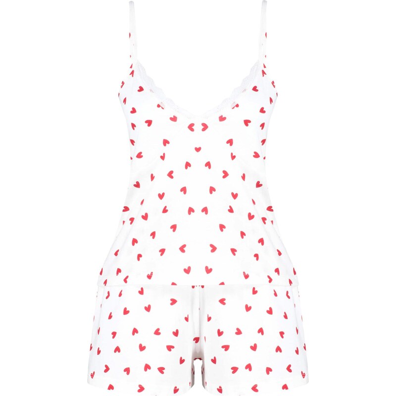 Trendyol Kraťasy červená / biela 67904306