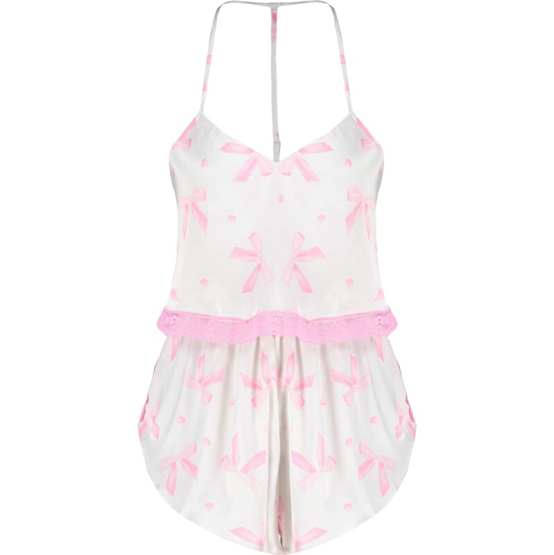 Trendyol Kraťasy ružová / svetloružová / biela 67904331