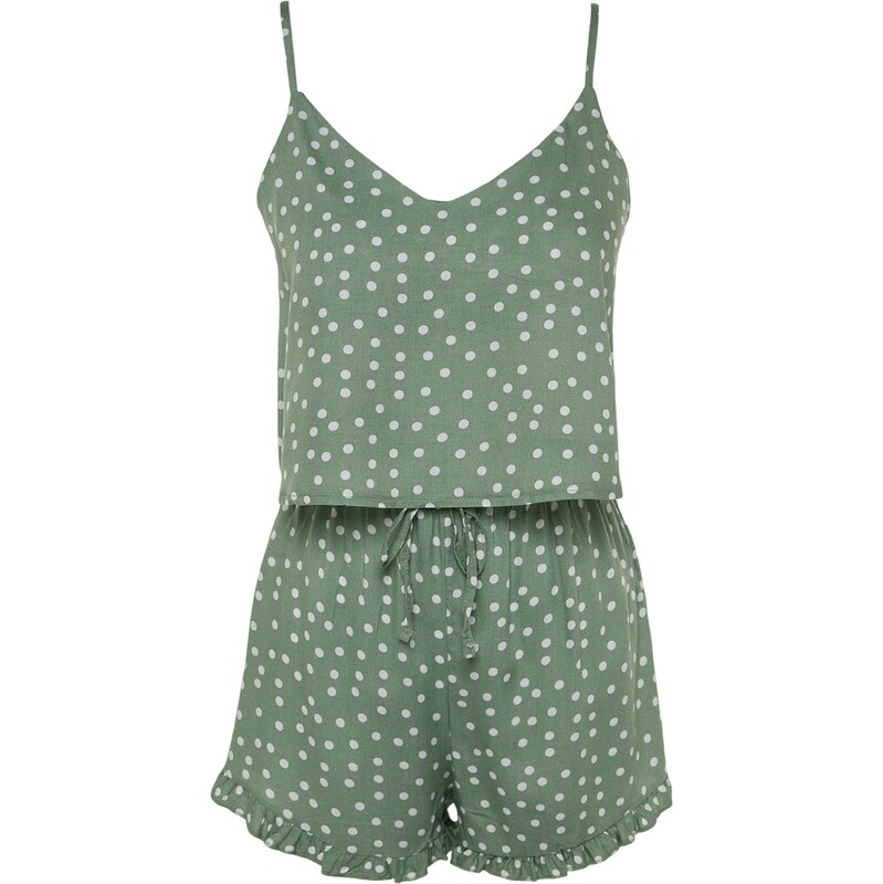 Trendyol Kraťasy mätová / biela 67904327