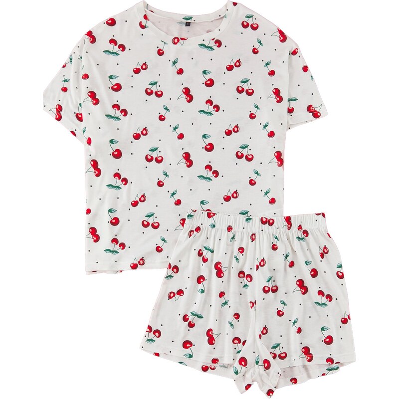 Trendyol Kraťasy zelená / červená / biela 67904323