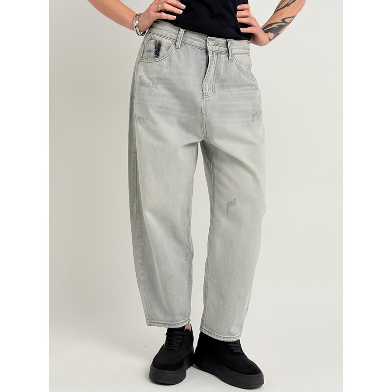 Voga Móda Šedé džínsy IDEA 6836 67904602