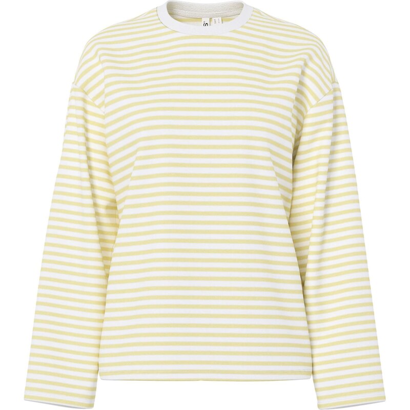 PIECES Tričko PCSadie pastelovo žltá / biela 67905941