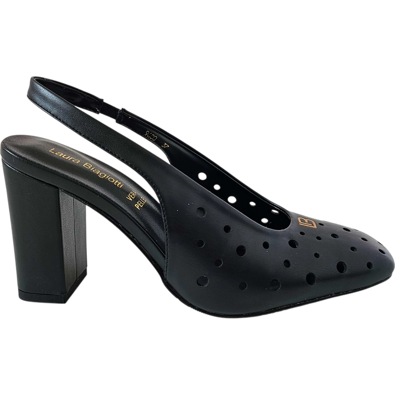 Čierne slingback lodičky Laura Biagiotti Calf Black 67904651