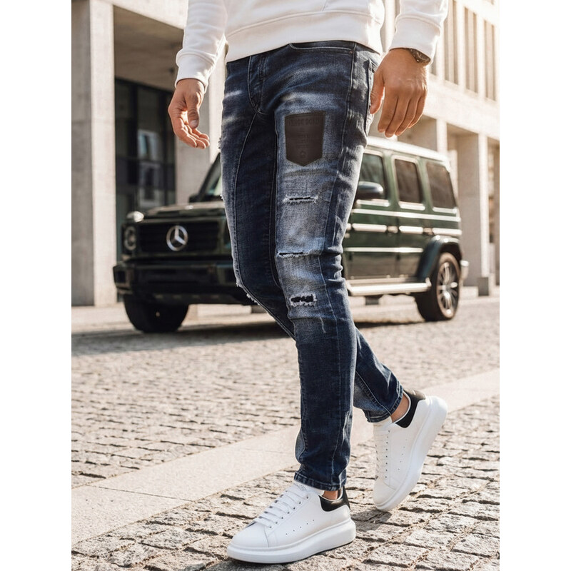 BASIC Tmavomodré džínsové nohavice UX4296 52672031