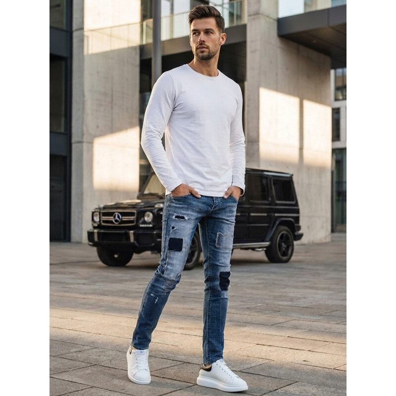 BASIC Modré džínsové nohavice UX4297 52671967