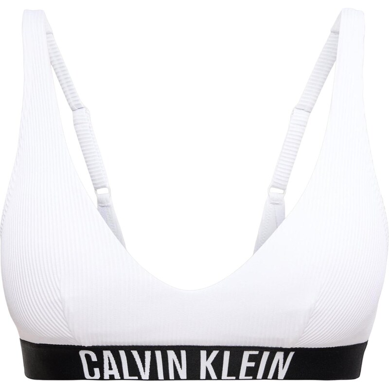 Calvin Klein Swimwear Bikinový top Intense Power čierna / biela 67905981