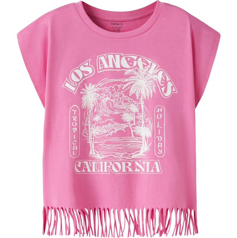 NAME IT Tričko NKFVALONE svetloružová / biela 67906001