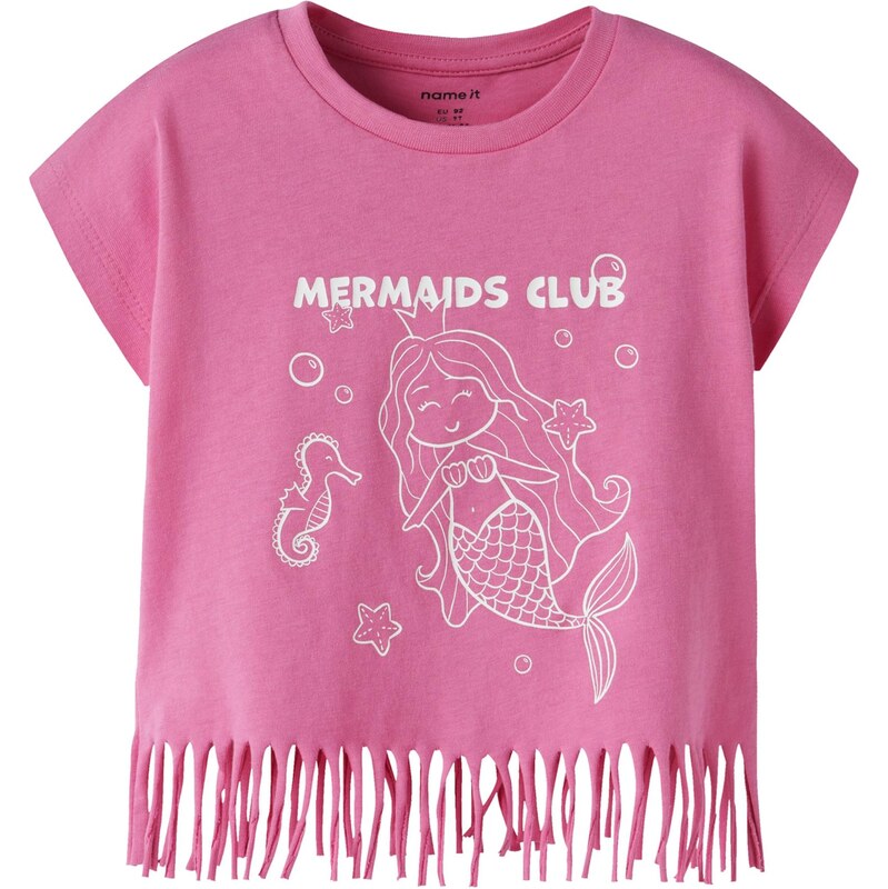 NAME IT Tričko NMFVALONE ružová / biela 67906004