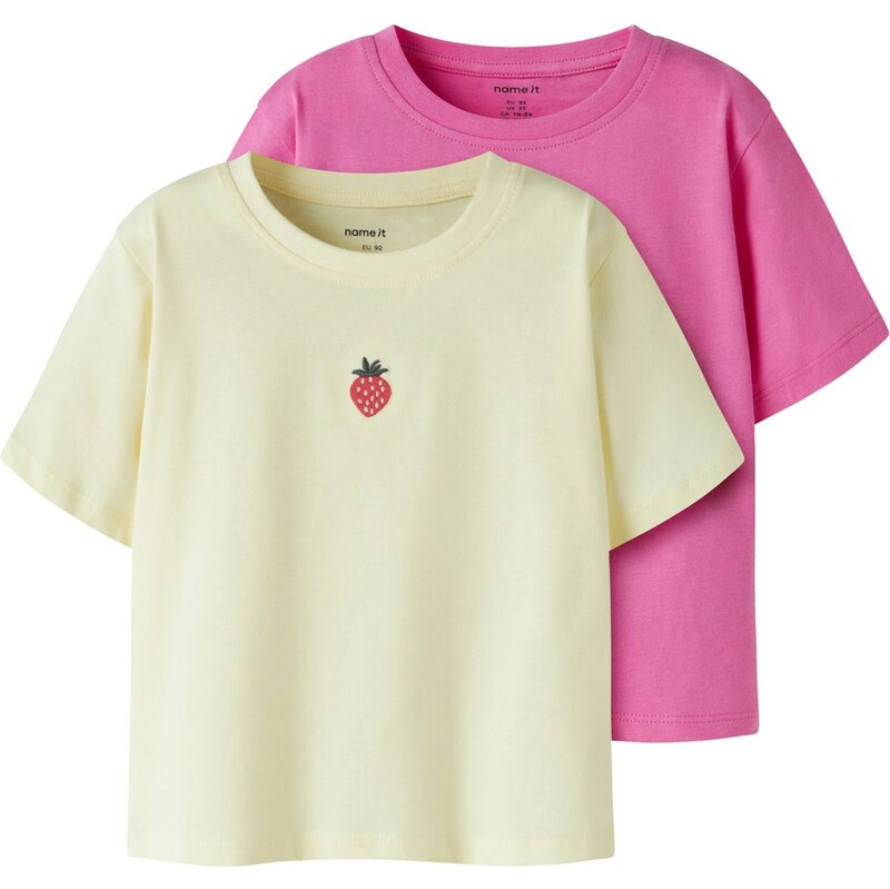 NAME IT Tričko NMFVICTORIA svetložltá / ružová 67906020