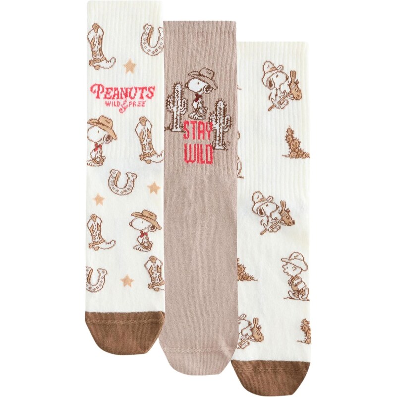 Next Ponožky béžová / nebielená / hnedá / červená 67906045