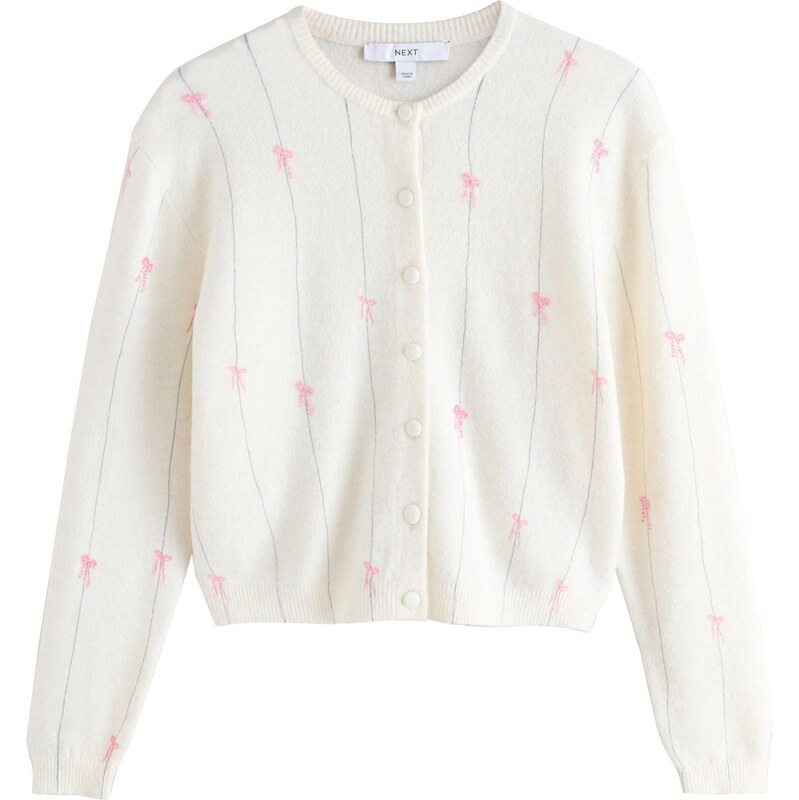 Next Kardigán slonová kosť / tmavosivá / ružová 67906047