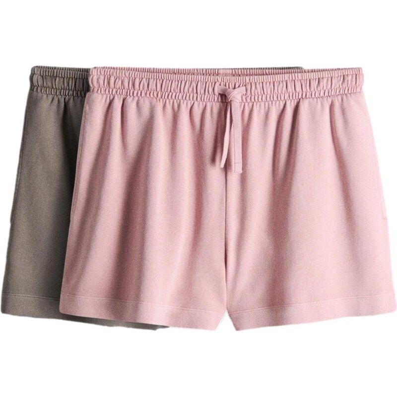 The Set Nohavice tmavohnedá / ružová 67906073