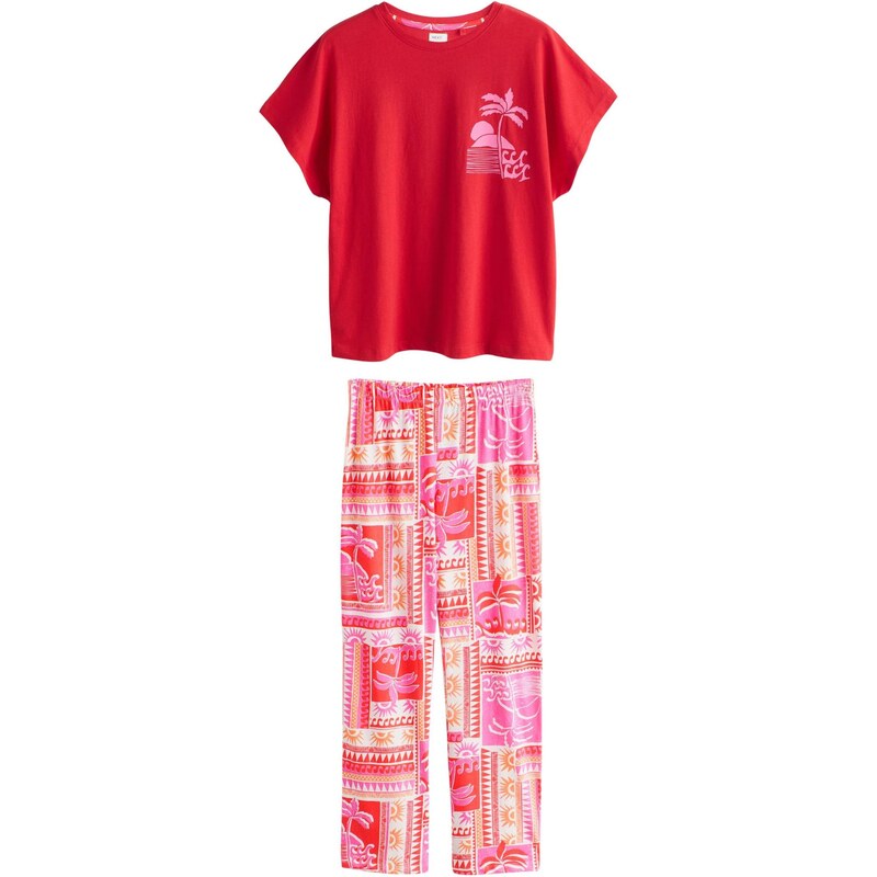 Next Pyžamo oranžová / ružová / červená / biela 67906185