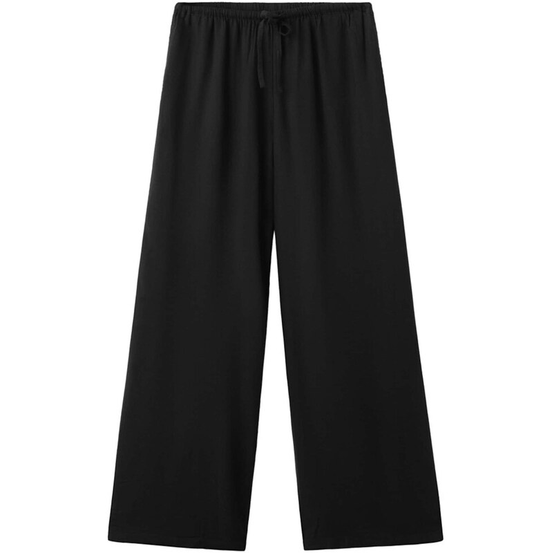 MANGO TEEN Nohavice LINENPN čierna 67906189