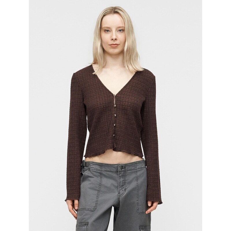 ONLY Kardigán ONLILSE tmavohnedá 67906240