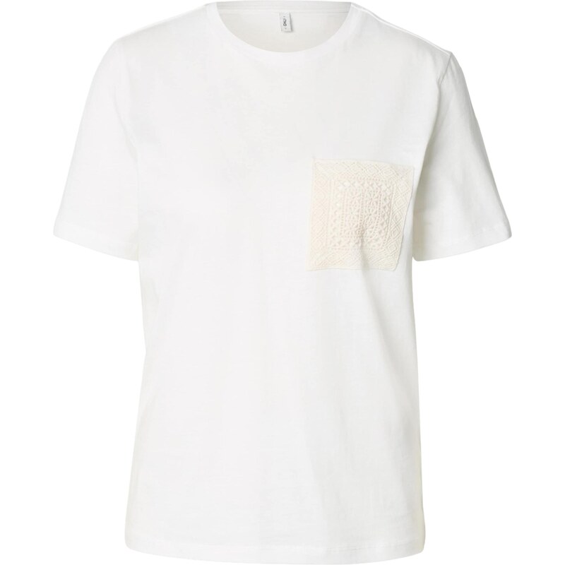 Only Tall Tričko krémová / biela 67906243