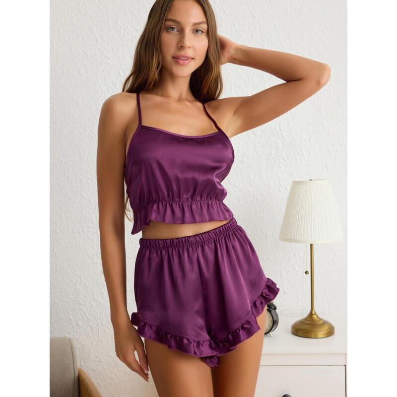 Trendyol Kraťasy slivková 67906379