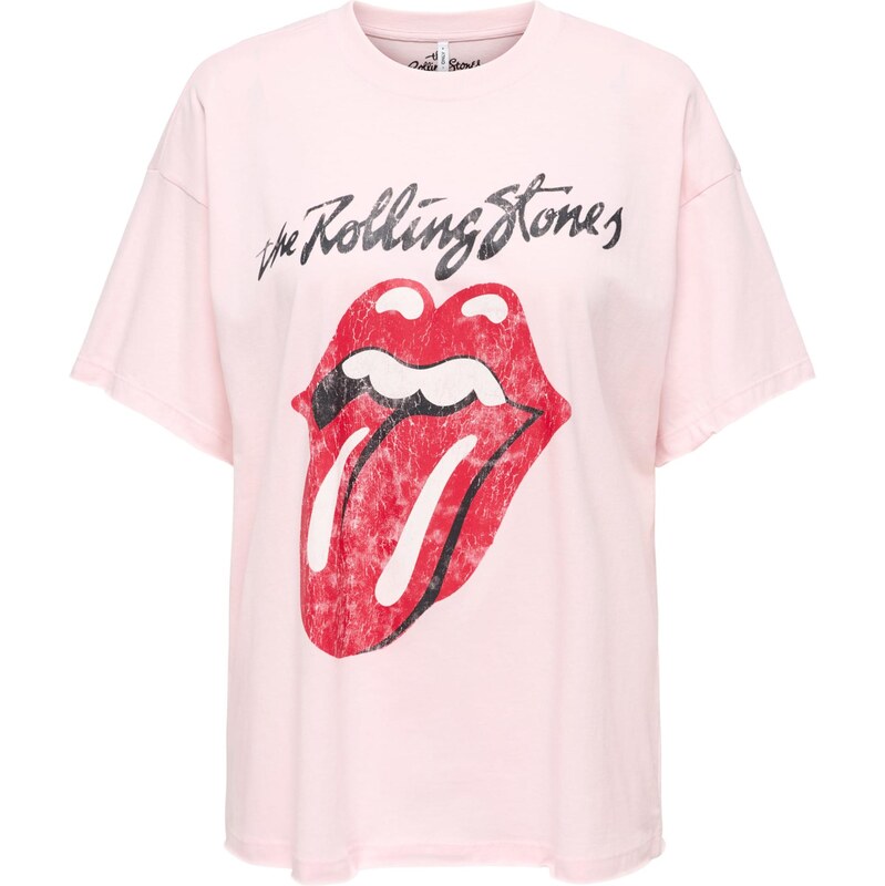 ONLY Tričko ONLROLLING STONES pastelovo fialová / ohnivo červená / 67906450