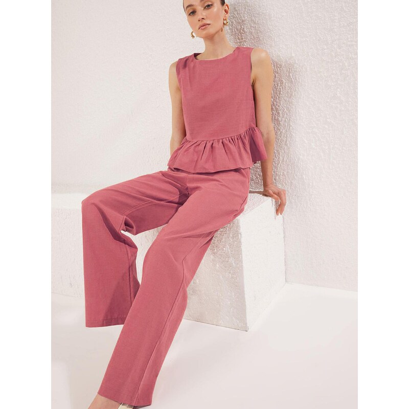 Trendyol Nohavicový kostým ružová 67906470
