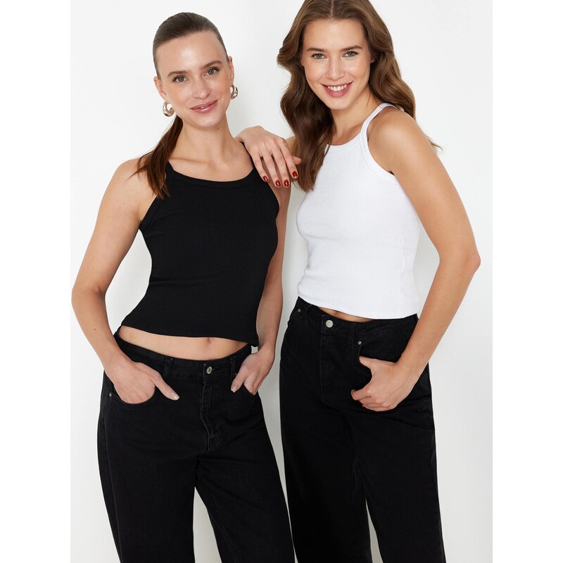 Trendyol Tielko čierna / biela 67906502