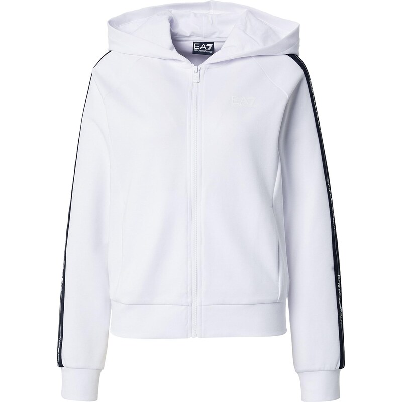 EA7 Emporio Armani Tepláková bunda čierna / biela 67906538