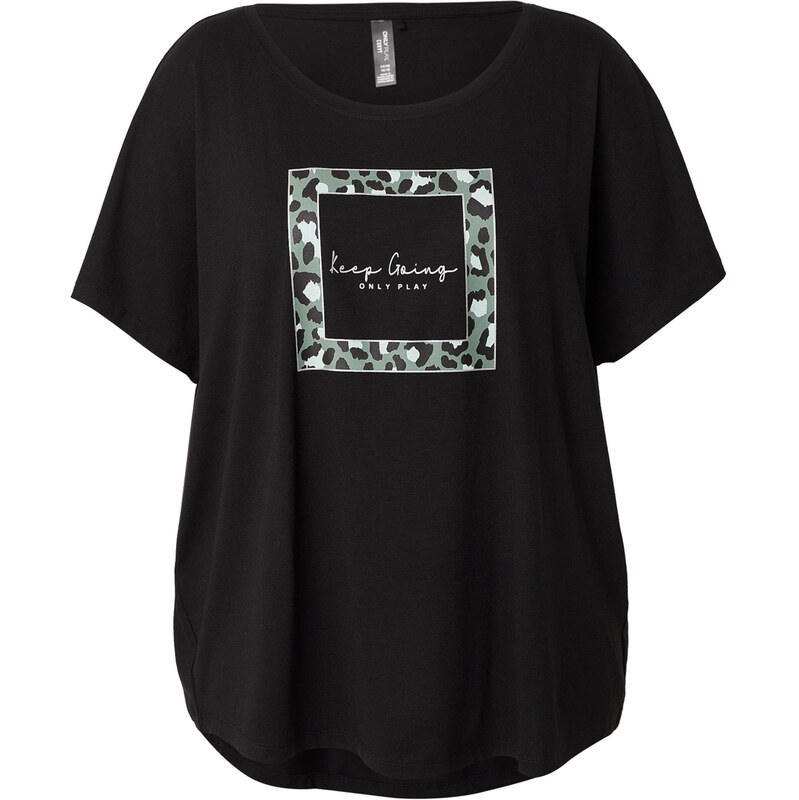 Only Play Curvy Funkčné tričko ONPAUB-MILLE zelená / čierna / biela 67906575