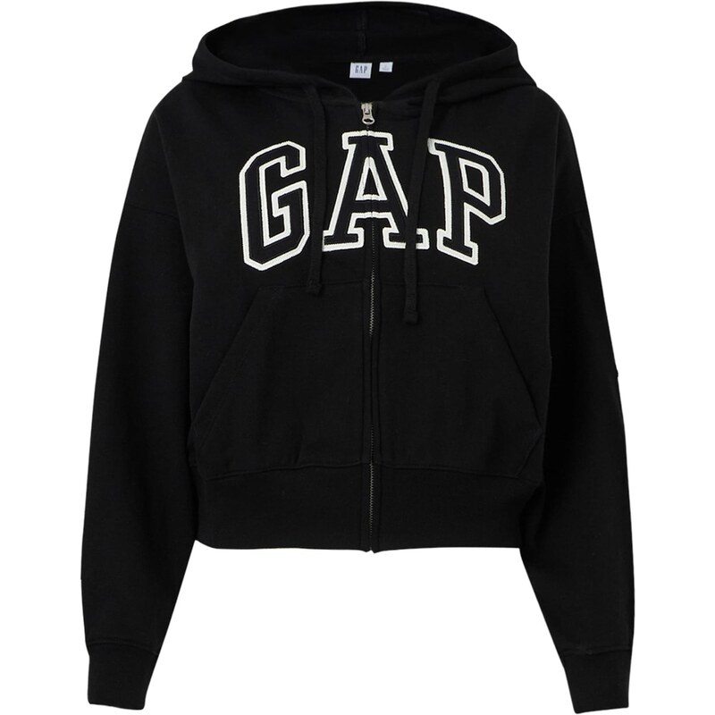 GAP Tepláková bunda HERITAGE čierna / biela 67907092