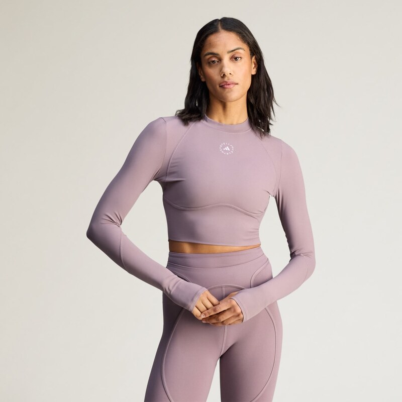 Športový skrátený top adidas by Stella McCartney sdlhými rukávmi 67907732
